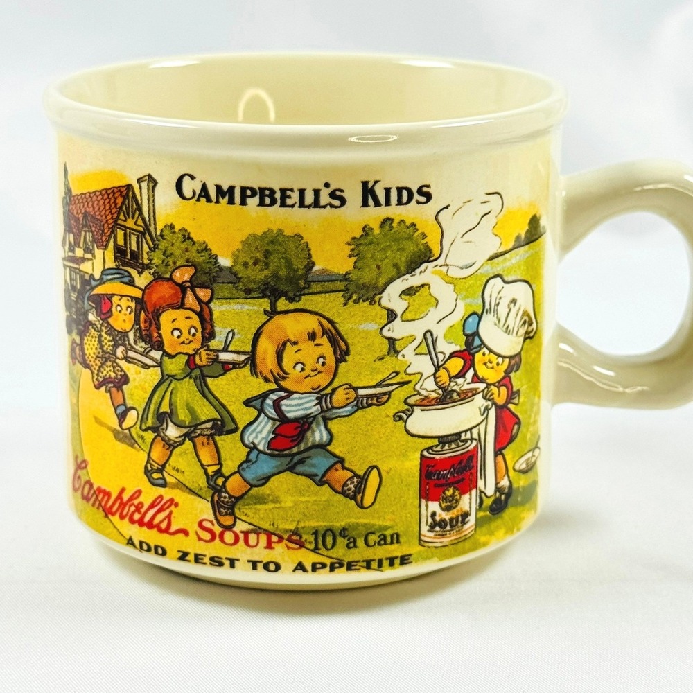 Vintage 1994 Westwood Campbells Kids Soup Mug Nostalgic Americana Ad Cottagecore